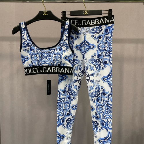 Replica Dolce &amp; Gabbana D&amp;G Yoga Tracksuits Sleeveless For Women #1173609, $72.00 USD, [ITEM#1173609], Replica Dolce &amp; Gabbana D&amp;G Tracksuits outlet from China