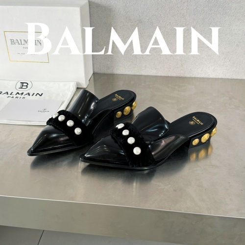 Replica Balmain Slippers For Women #1174292, $130.00 USD, [ITEM#1174292], Replica Balmain Slippers outlet from China