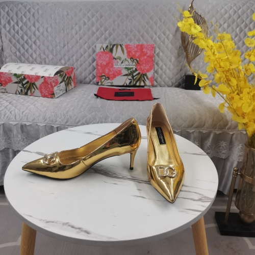 Replica Dolce & Gabbana D&G High-Heeled Shoes For Women #1174802 $130.00 USD for Wholesale