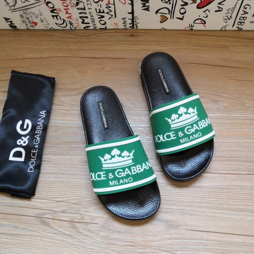Replica Dolce & Gabbana D&G Slippers For Men #1177217 $48.00 USD for Wholesale