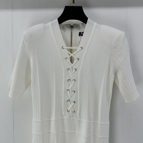 Replica Balmain Dresses Short Sleeved For Women #1178086 $108.00 USD for Wholesale