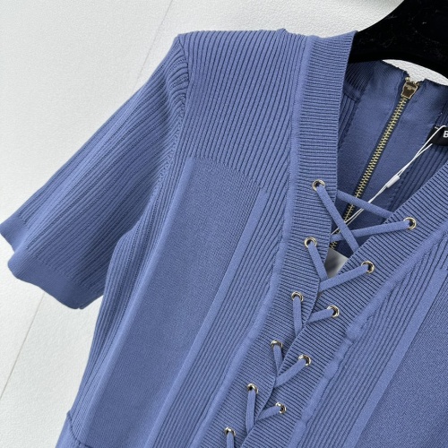 Replica Balmain Dresses Short Sleeved For Women #1178088 $108.00 USD for Wholesale