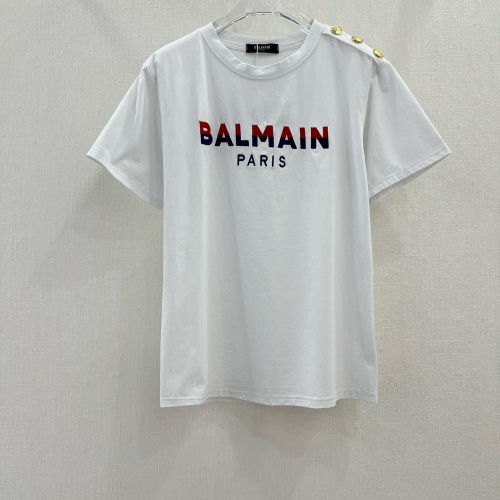 Replica Balmain T-Shirts Short Sleeved For Women #1178137, $68.00 USD, [ITEM#1178137], Replica Balmain T-Shirts outlet from China