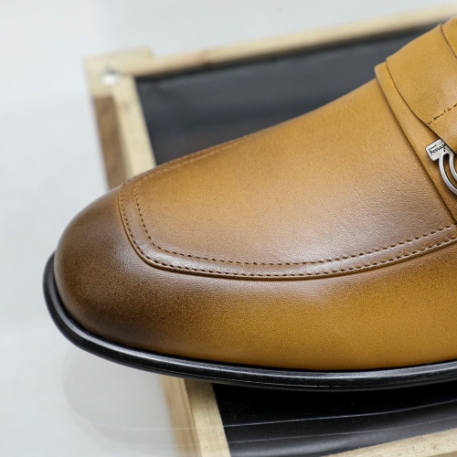 Replica Salvatore Ferragamo Leather Shoes For Men #1178965 $85.00 USD for Wholesale