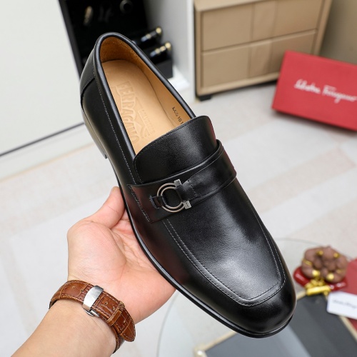 Replica Salvatore Ferragamo Leather Shoes For Men #1178967 $85.00 USD for Wholesale