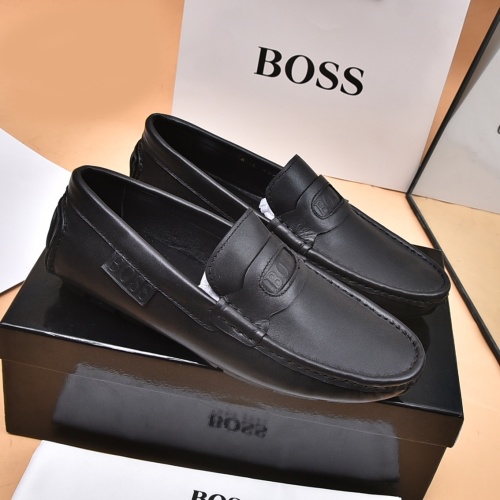 Replica Boss Leather Shoes For Men #1179114, $80.00 USD, [ITEM#1179114], Replica Boss Leather Shoes outlet from China