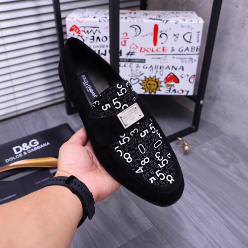 Replica Dolce & Gabbana D&G Leather Shoes For Men #1179735 $100.00 USD for Wholesale