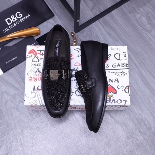 Replica Dolce & Gabbana D&G Leather Shoes For Men #1179737 $100.00 USD for Wholesale