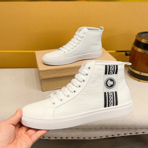 Replica Versace High Tops Shoes For Men #1179895 $80.00 USD for Wholesale