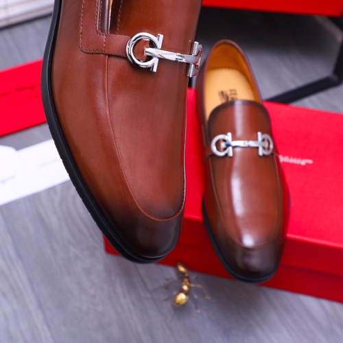 Replica Salvatore Ferragamo Leather Shoes For Men #1180035 $96.00 USD for Wholesale
