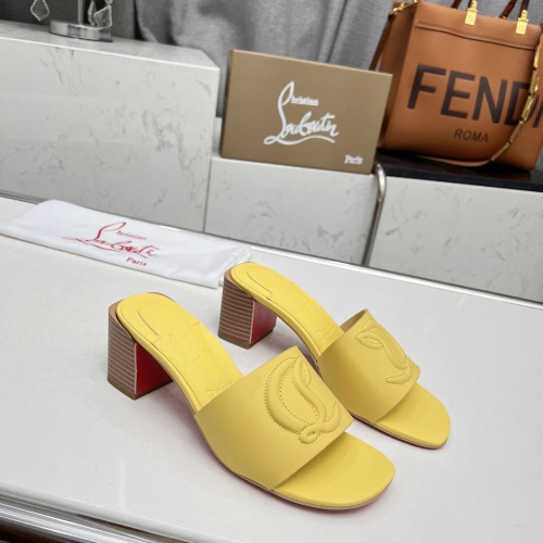 Replica Christian Louboutin CL Slippers For Women #1180392 $88.00 USD for Wholesale