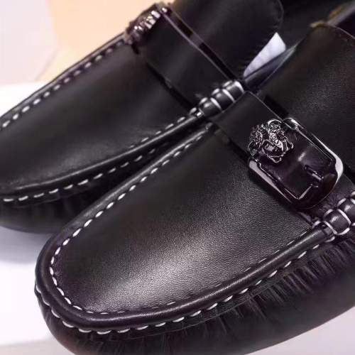 Replica Versace Leather Shoes For Men #1183686 $72.00 USD for Wholesale