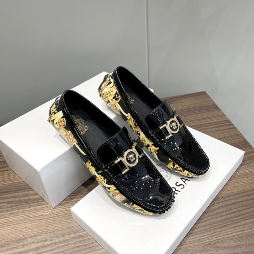 Replica Versace Leather Shoes For Men #1183687 $68.00 USD for Wholesale