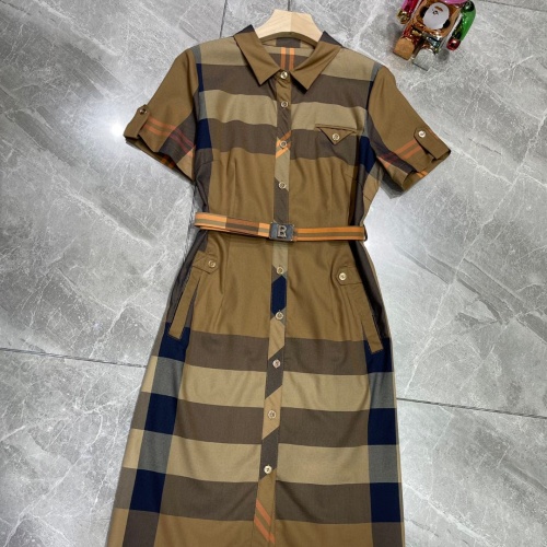 Replica Burberry Dresses Short Sleeved For Women #1184154 $98.00 USD for Wholesale