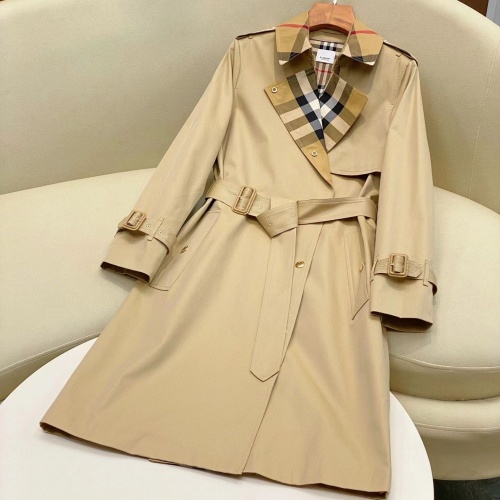Replica Burberry Trench Coat Long Sleeved For Women #1184482, $160.00 USD, [ITEM#1184482], Replica Burberry Trench Coat outlet from China