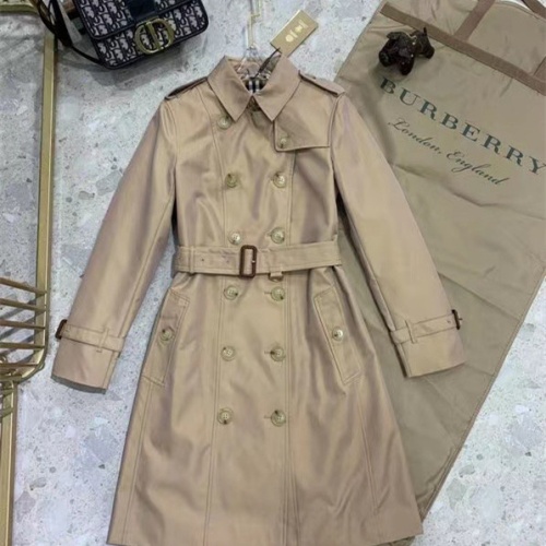 Replica Burberry Trench Coat Long Sleeved For Women #1184868, $160.00 USD, [ITEM#1184868], Replica Burberry Trench Coat outlet from China
