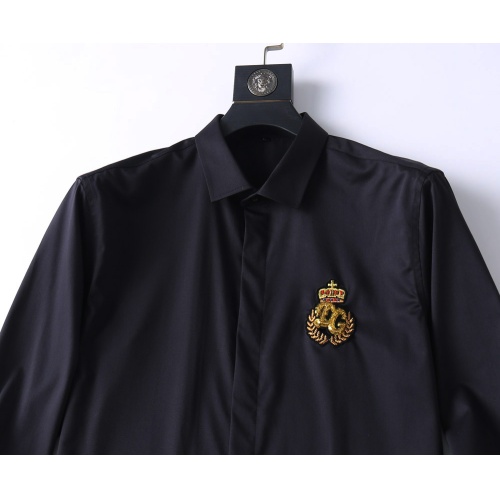 Replica Dolce & Gabbana D&G Shirts Long Sleeved For Men #1185122 $48.00 USD for Wholesale