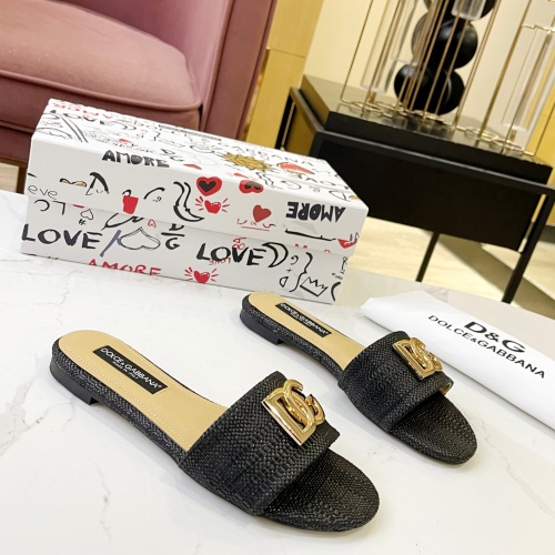 Replica Dolce & Gabbana D&G Slippers For Women #1185332 $76.00 USD for Wholesale