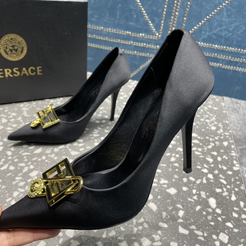 Replica Versace High-Heeled Shoes For Women #1185600, $115.00 USD, [ITEM#1185600], Replica Versace High-Heeled Shoes outlet from China