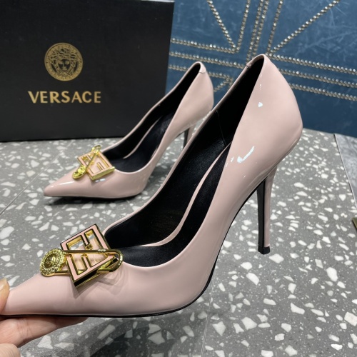 Replica Versace High-Heeled Shoes For Women #1185603, $115.00 USD, [ITEM#1185603], Replica Versace High-Heeled Shoes outlet from China
