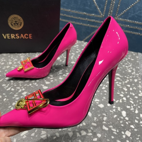 Replica Versace High-Heeled Shoes For Women #1185604, $115.00 USD, [ITEM#1185604], Replica Versace High-Heeled Shoes outlet from China