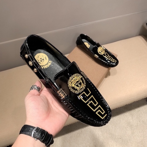 Replica Versace Leather Shoes For Men #1186125 $72.00 USD for Wholesale