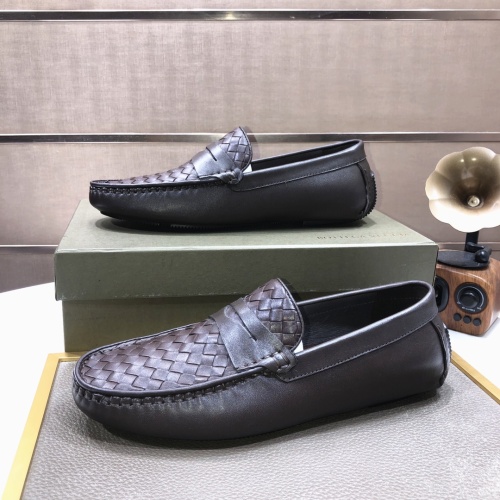 Replica Bottega Veneta BV Leather Shoes For Men #1186184 $76.00 USD for Wholesale