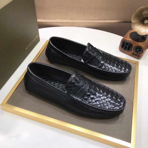 Replica Bottega Veneta BV Leather Shoes For Men #1186185 $76.00 USD for Wholesale