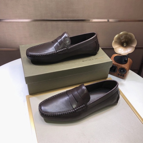 Replica Bottega Veneta BV Leather Shoes For Men #1186188 $85.00 USD for Wholesale