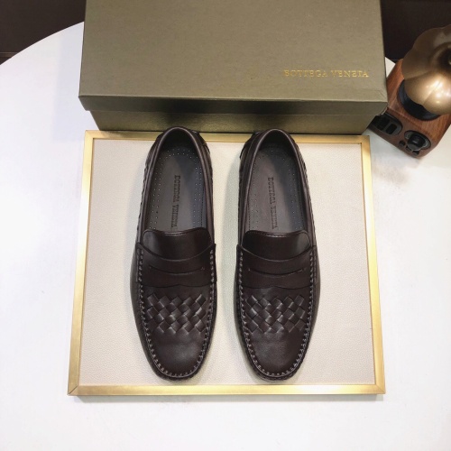Replica Bottega Veneta BV Leather Shoes For Men #1186191 $88.00 USD for Wholesale