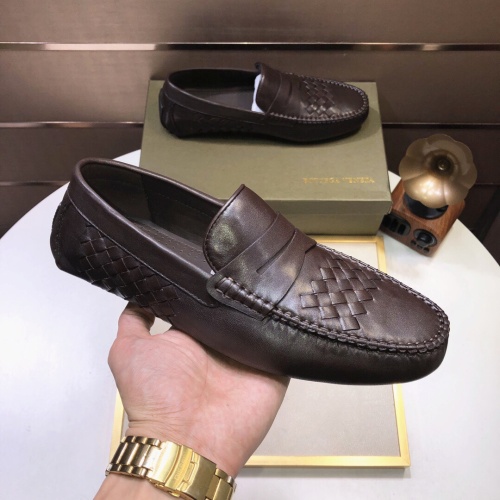 Replica Bottega Veneta BV Leather Shoes For Men #1186191 $88.00 USD for Wholesale