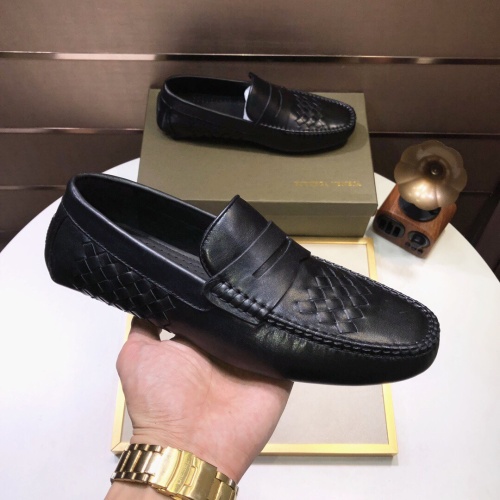 Replica Bottega Veneta BV Leather Shoes For Men #1186192 $88.00 USD for Wholesale