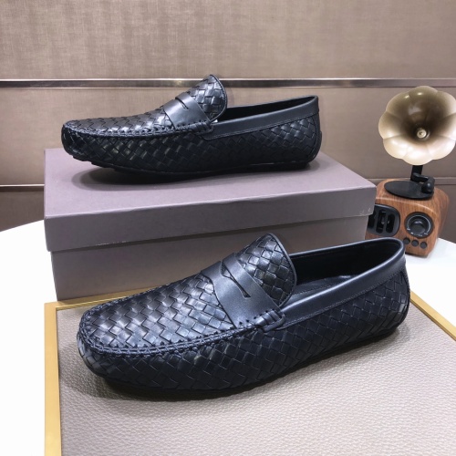 Replica Bottega Veneta BV Leather Shoes For Men #1186193 $92.00 USD for Wholesale