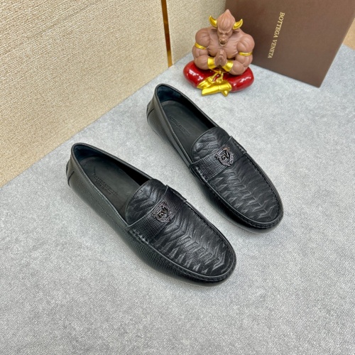 Replica Bottega Veneta BV Leather Shoes For Men #1186437 $80.00 USD for Wholesale