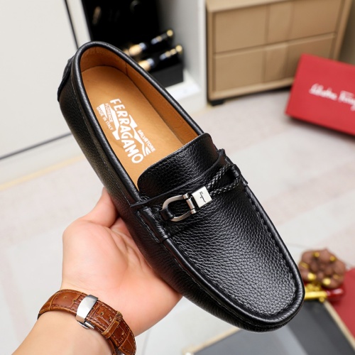 Replica Salvatore Ferragamo Leather Shoes For Men #1186484 $68.00 USD for Wholesale