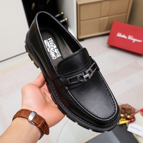 Replica Salvatore Ferragamo Leather Shoes For Men #1186489 $96.00 USD for Wholesale