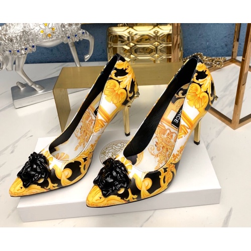 Replica Versace High-Heeled Shoes For Women #1187400, $82.00 USD, [ITEM#1187400], Replica Versace High-Heeled Shoes outlet from China