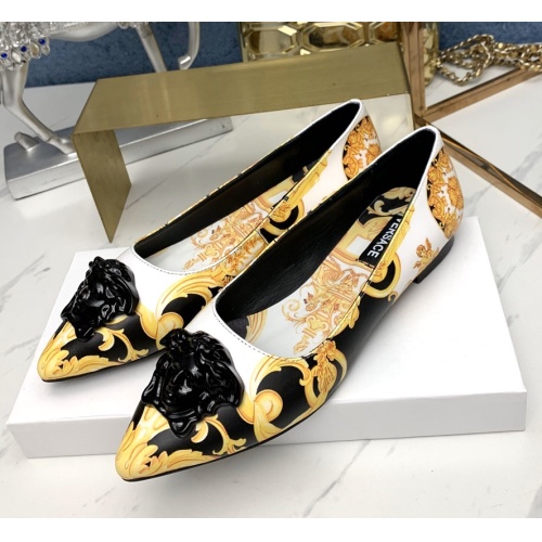 Replica Versace Flat Shoes For Women #1187401, $76.00 USD, [ITEM#1187401], Replica Versace Flat Shoes outlet from China