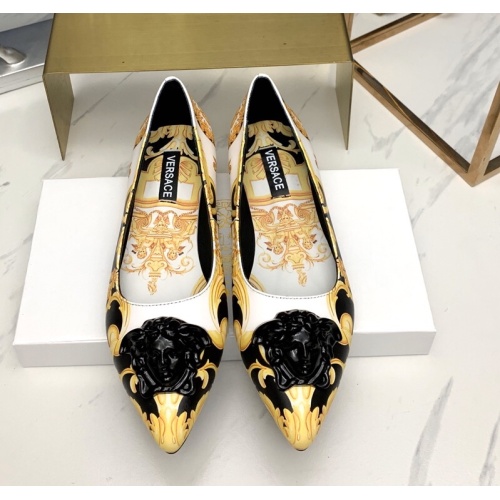 Replica Versace Flat Shoes For Women #1187401 $76.00 USD for Wholesale