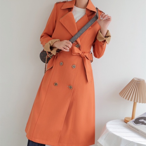 Replica Burberry Trench Coat Long Sleeved For Women #1187718, $160.00 USD, [ITEM#1187718], Replica Burberry Trench Coat outlet from China