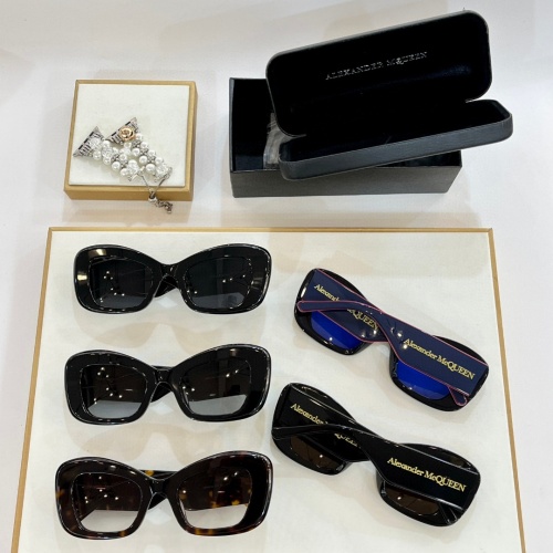 Replica Alexander McQueen AAA Quality Sunglasses #1188876 $60.00 USD for Wholesale