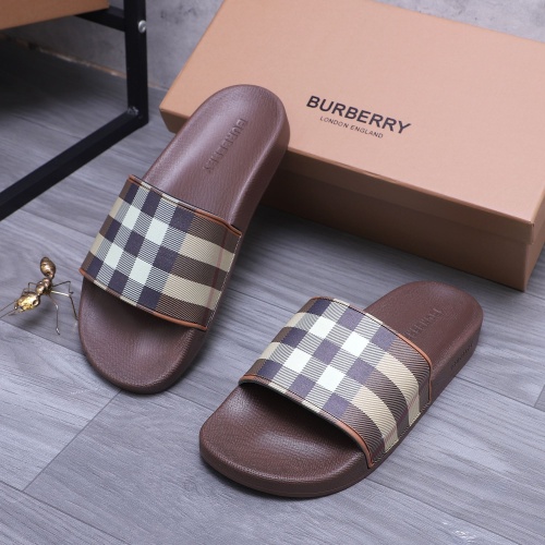 Replica Burberry Slippers For Men #1195425 $42.00 USD for Wholesale
