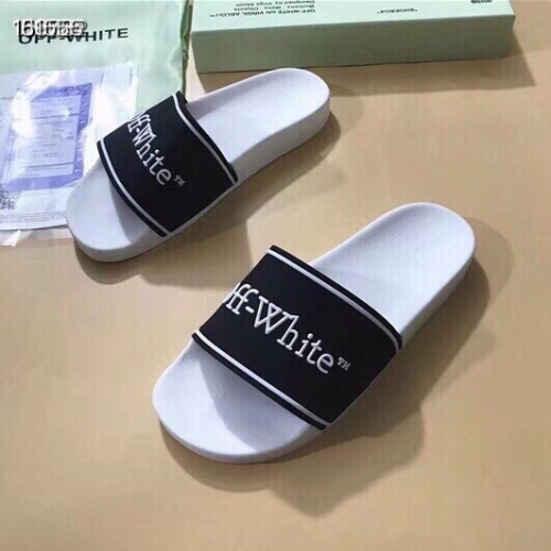 Replica Off-White Slippers For Men #1195436, $45.00 USD, [ITEM#1195436], Replica Off-White Slippers outlet from China