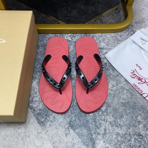 Replica Christian Louboutin CL Slippers For Women #1195451, $42.00 USD, [ITEM#1195451], Replica Christian Louboutin CL Slippers outlet from China
