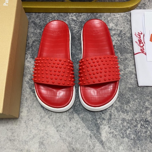 Replica Christian Louboutin CL Slippers For Men #1195457, $64.00 USD, [ITEM#1195457], Replica Christian Louboutin CL Slippers outlet from China