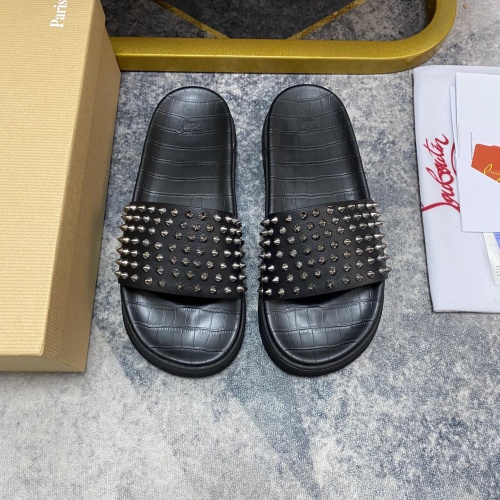 Replica Christian Louboutin CL Slippers For Men #1195458, $64.00 USD, [ITEM#1195458], Replica Christian Louboutin CL Slippers outlet from China