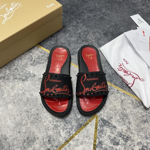 Replica Christian Louboutin CL Slippers For Men #1195462, $56.00 USD, [ITEM#1195462], Replica Christian Louboutin CL Slippers outlet from China