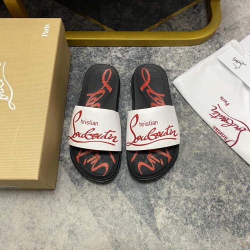 Replica Christian Louboutin CL Slippers For Men #1195465, $56.00 USD, [ITEM#1195465], Replica Christian Louboutin CL Slippers outlet from China