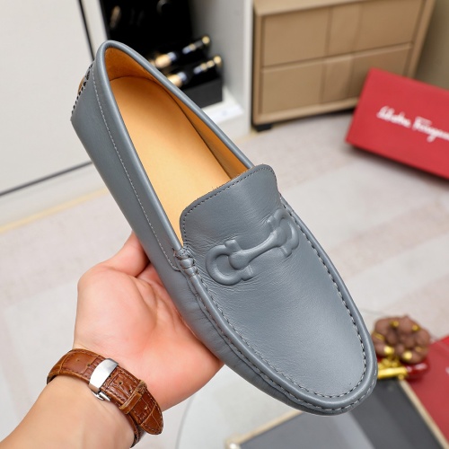 Replica Salvatore Ferragamo Leather Shoes For Men #1195798 $68.00 USD for Wholesale