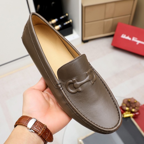 Replica Salvatore Ferragamo Leather Shoes For Men #1195799 $68.00 USD for Wholesale
